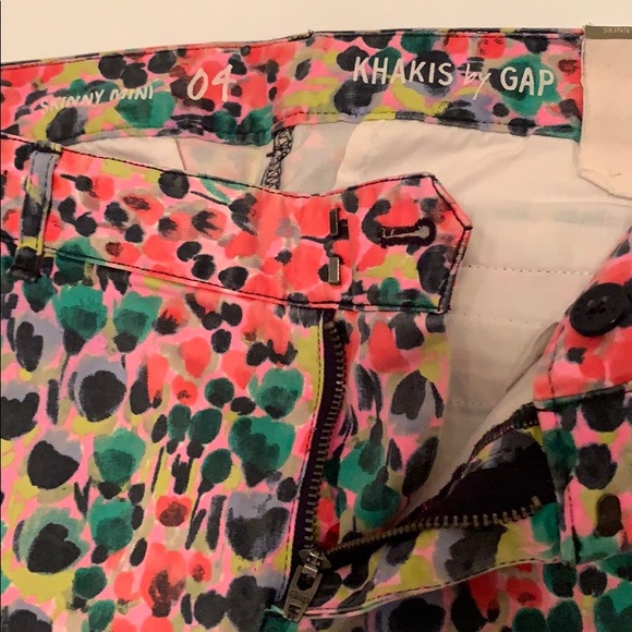 GAP Pants Skinny Mini Stretch Patterned Khakis - Picture 2 of 7